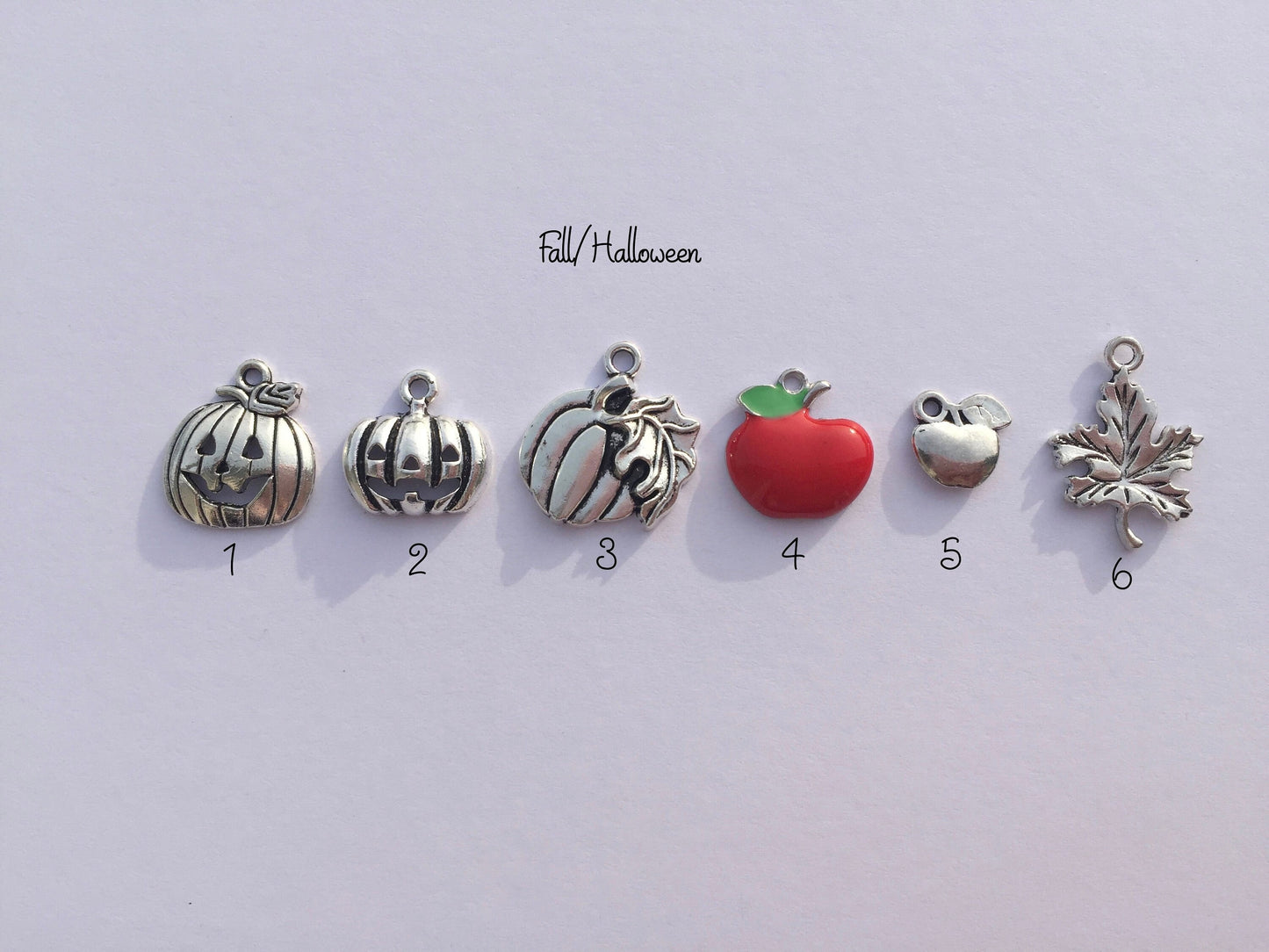 Fall Charms, Halloween Charms, Add Ons, Silver Plated Charms, Charm Personalization