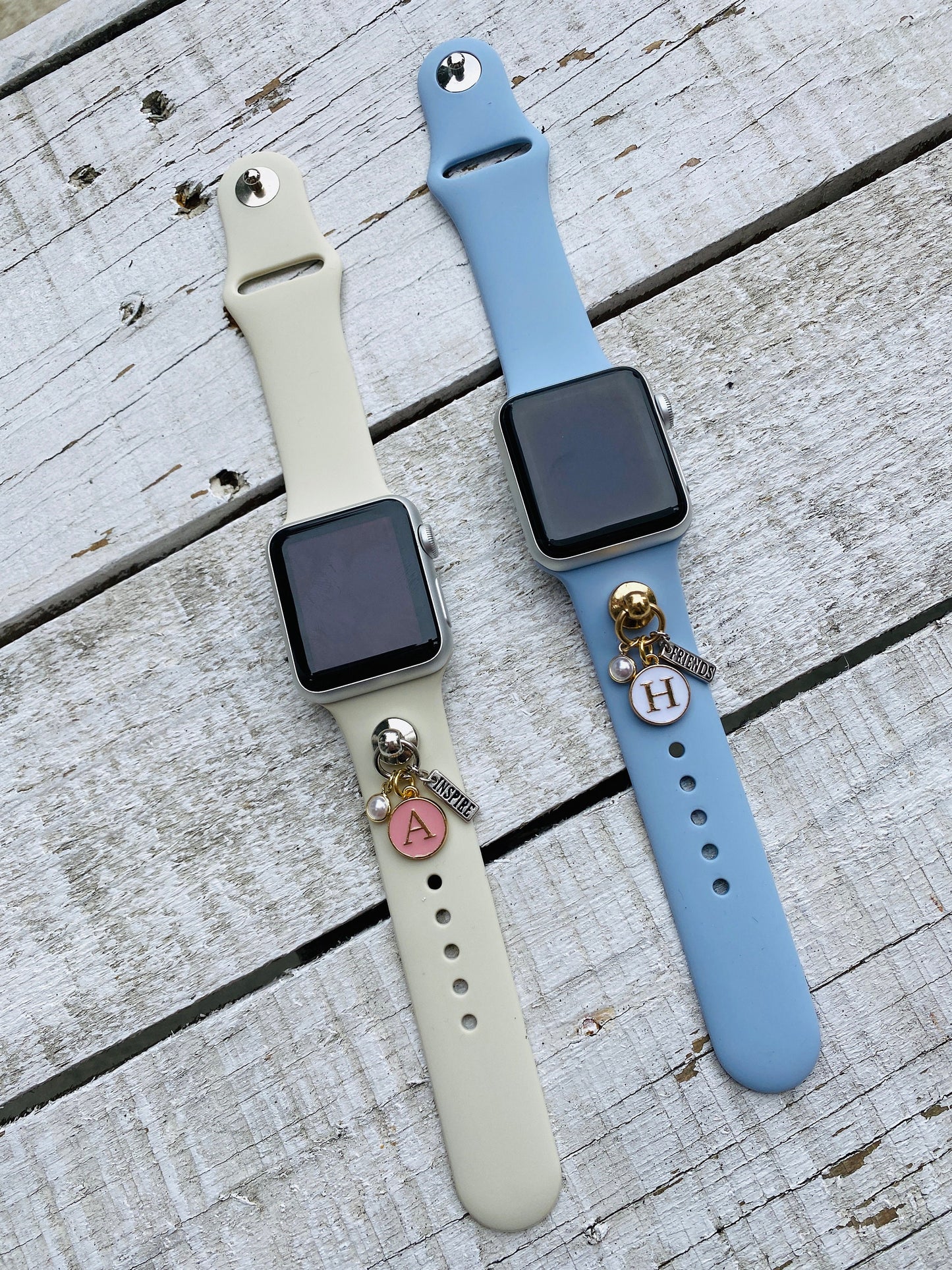 Custom Initial Watch Charms, Watchband Charms, Watchband Jewelry, Watchband Studs, Personalized Watchband, Initial Charms