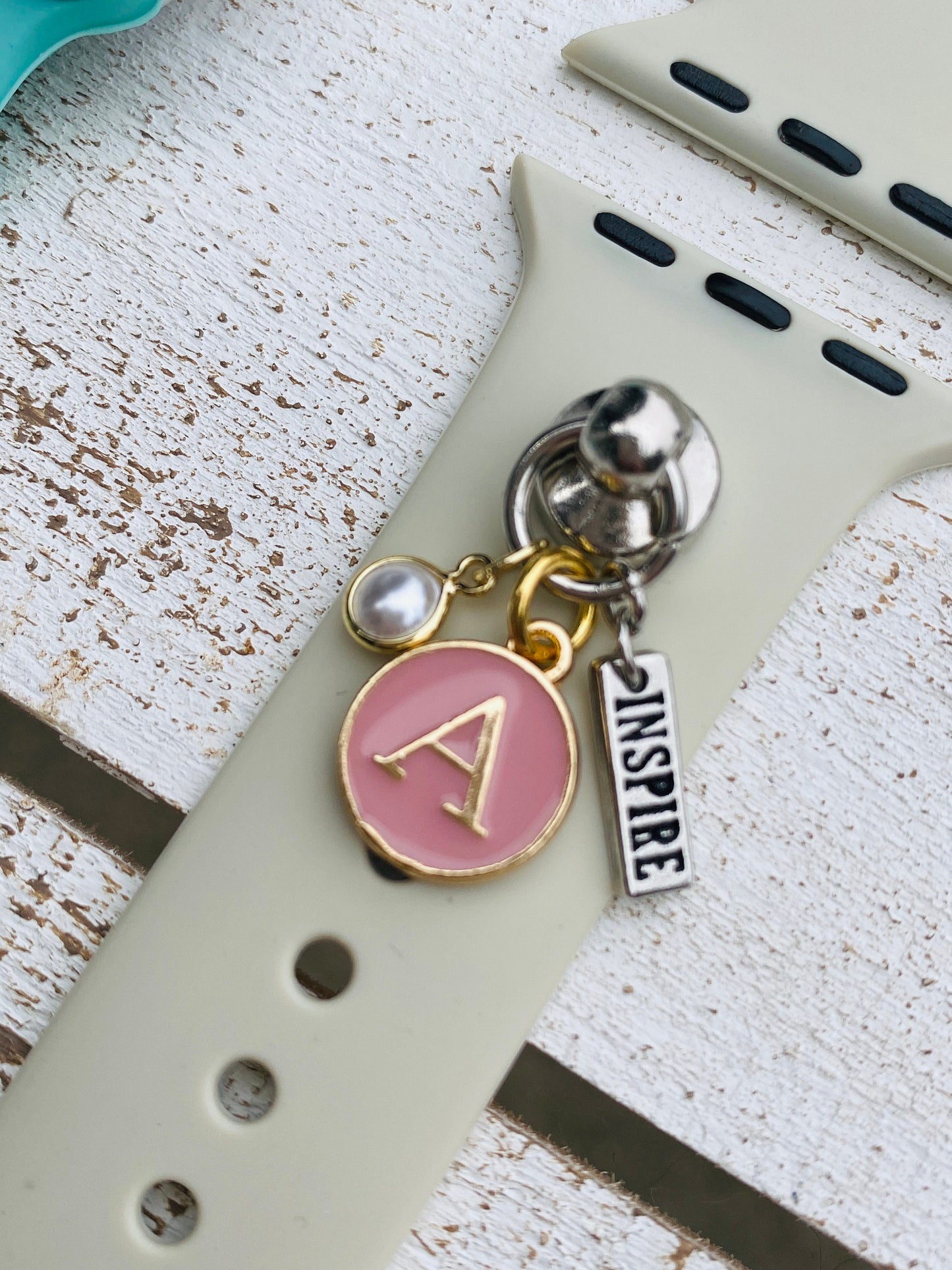 Custom Initial Watch Charms, Watchband Charms, Watchband Jewelry, Watchband Studs, Personalized Watchband, Initial Charms