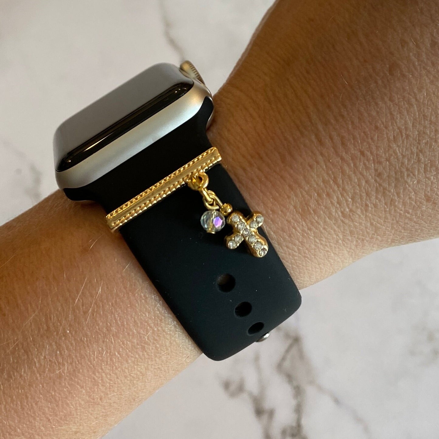 Cross Watchband Bars, Watchband Charms, Christian Watch Accessory, Cross Charm, Watchband Accessories, Cross Jewelry