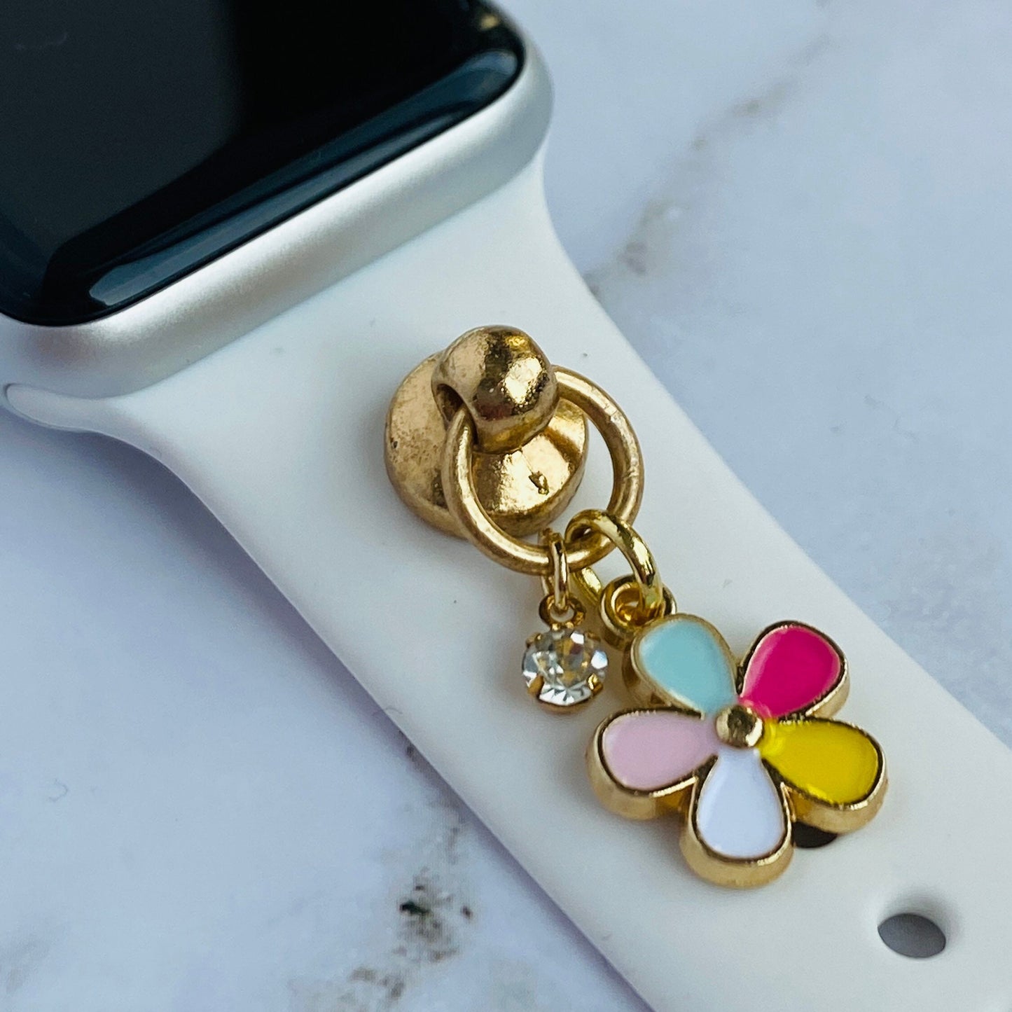 Floral Watchband Charms, Apple Watchband Charm, Flower Charm