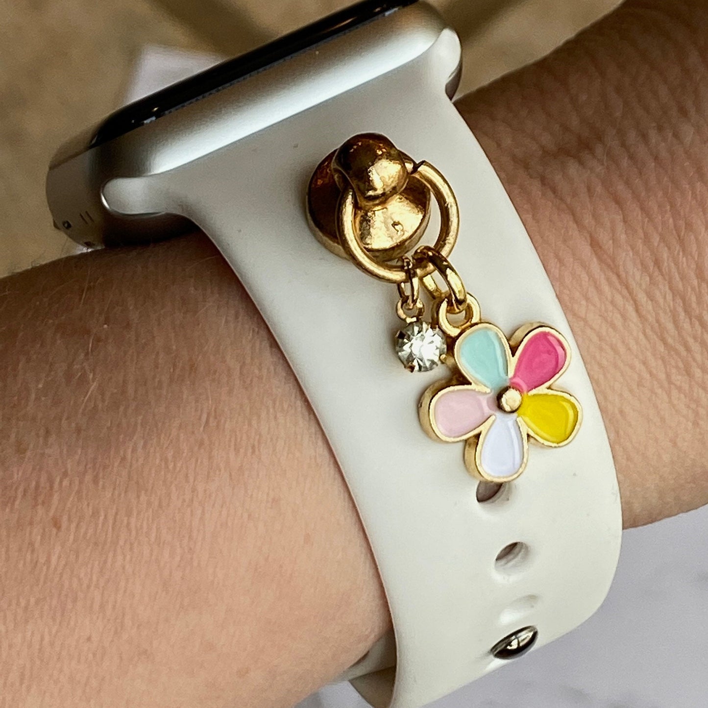 Floral Watchband Charms, Apple Watchband Charm, Flower Charm