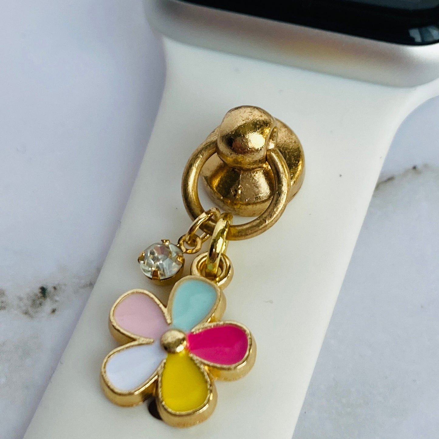 Floral Watchband Charms, Apple Watchband Charm, Flower Charm