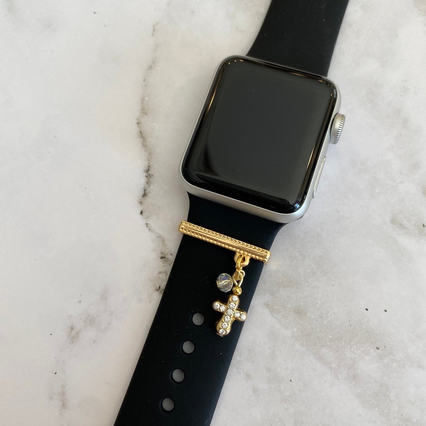 Cross Watchband Bars, Watchband Charms, Christian Watch Accessory, Cross Charm, Watchband Accessories, Cross Jewelry
