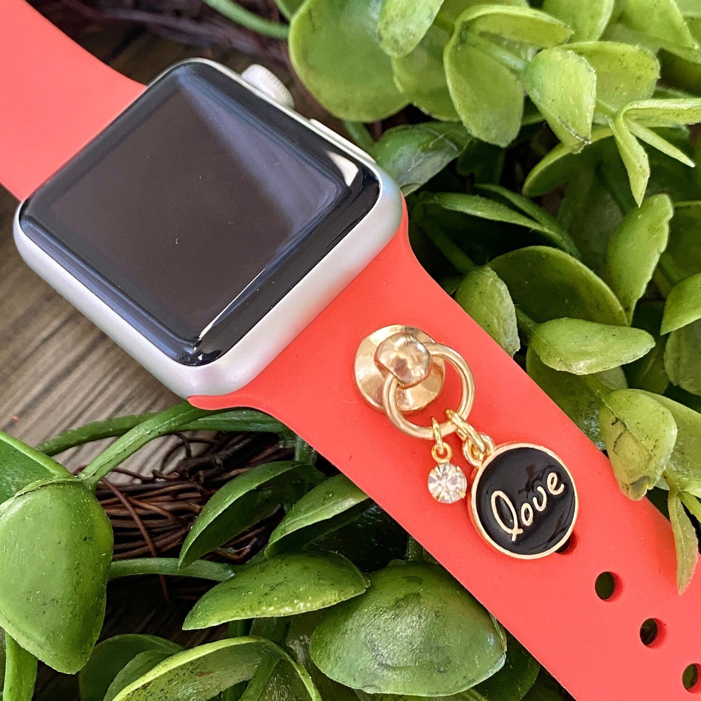 Watchband Charms, Apple Watch Charm, Love Word Charm, Custom Charm, Valentine Gift
