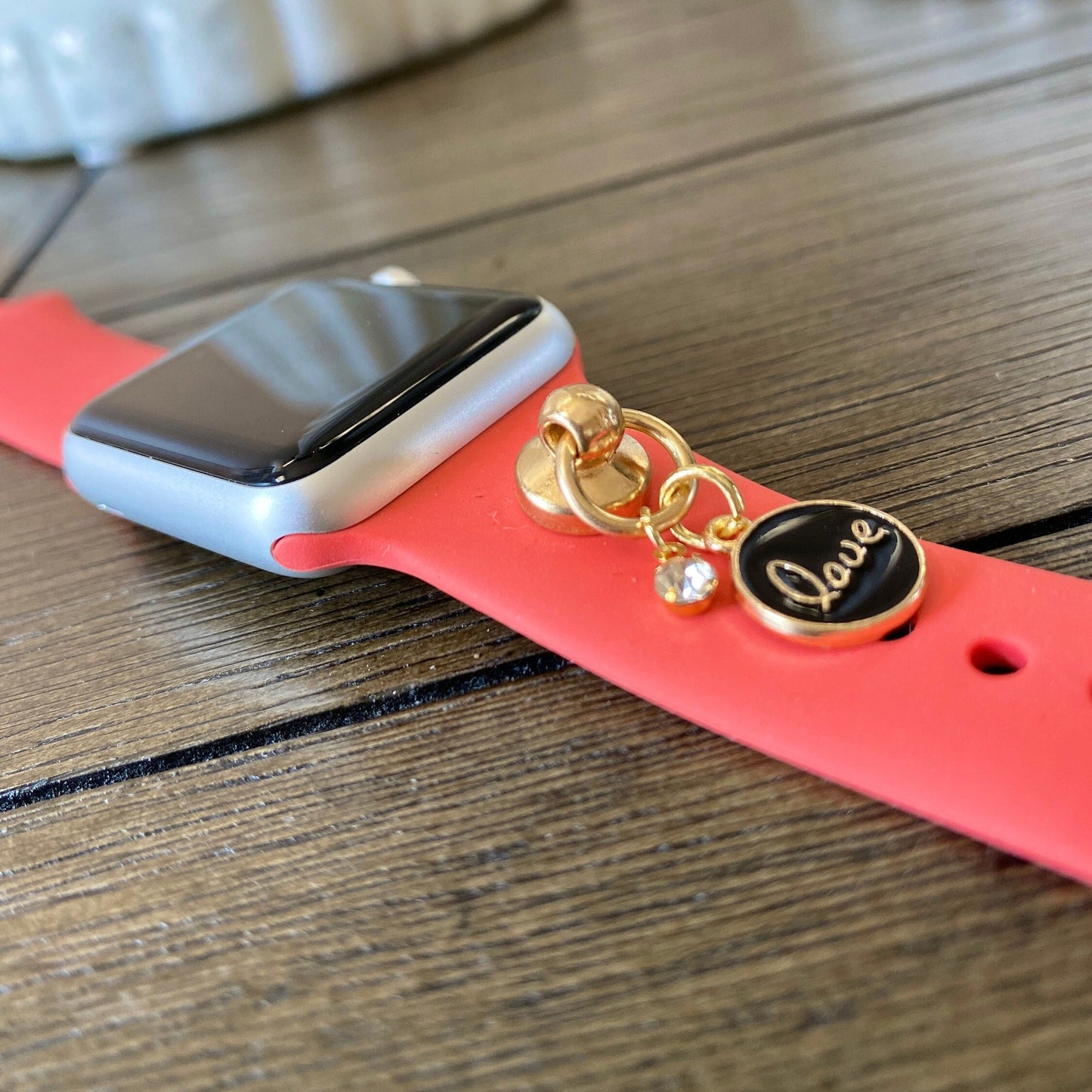 Watchband Charms, Apple Watch Charm, Love Word Charm, Custom Charm, Valentine Gift