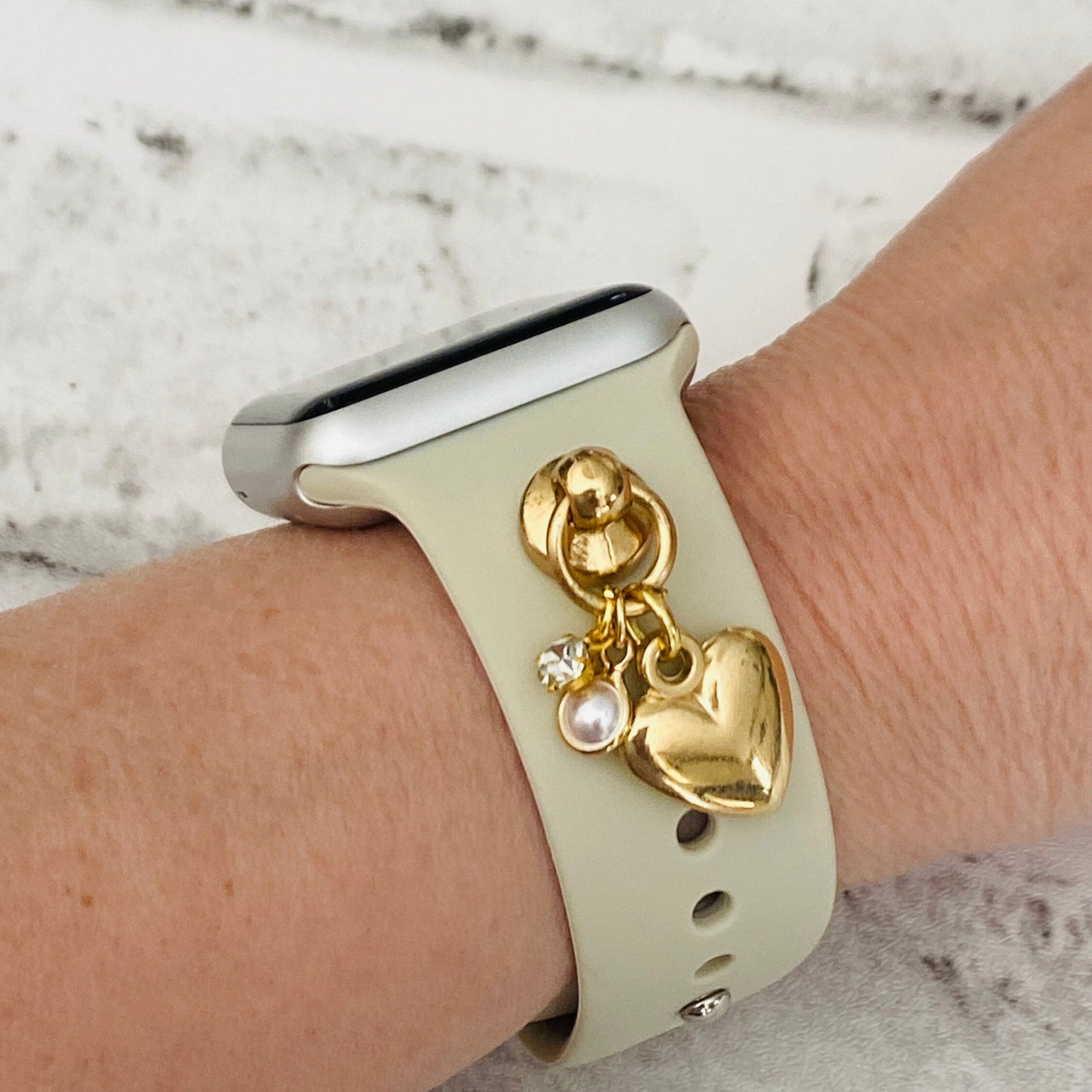 Watchband Charms, Apple Watchband, Smartwatch Band Charms, Watch Jewelry, Valentines Gift, Heart Jewelry