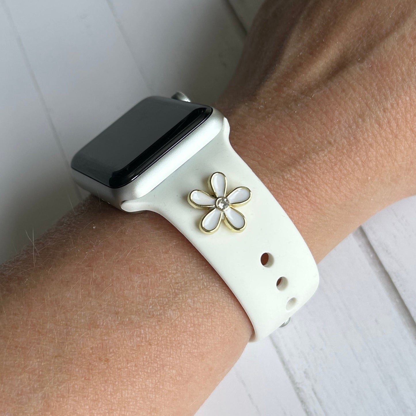 Flower Stud Apple Watchband, Floral Watchband, Watch Jewelry, Watch Studs, Apple Watchband, Spring Watchband, Summer Watchband