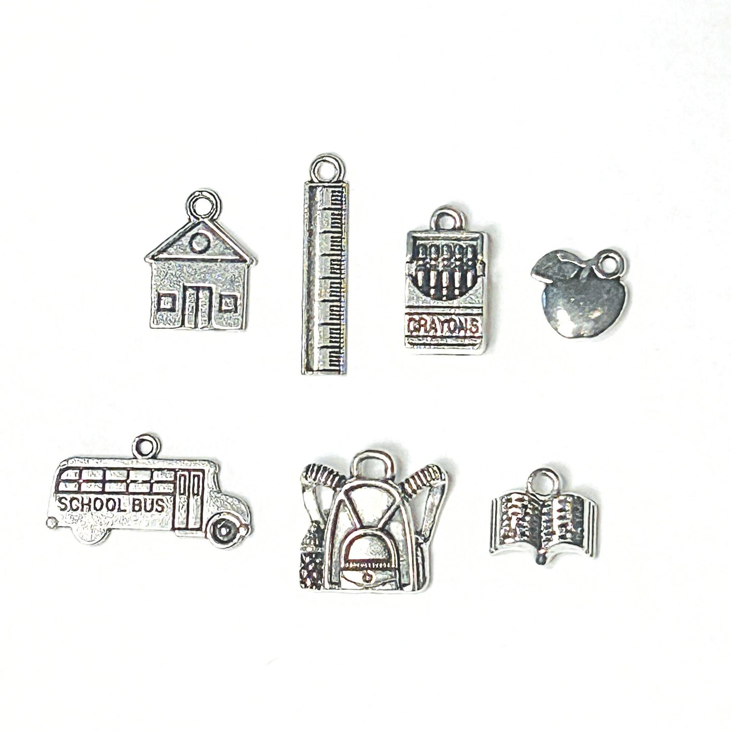 Add Ons - Educational/School Charms, Silver Plated Charms, Charm Personalization