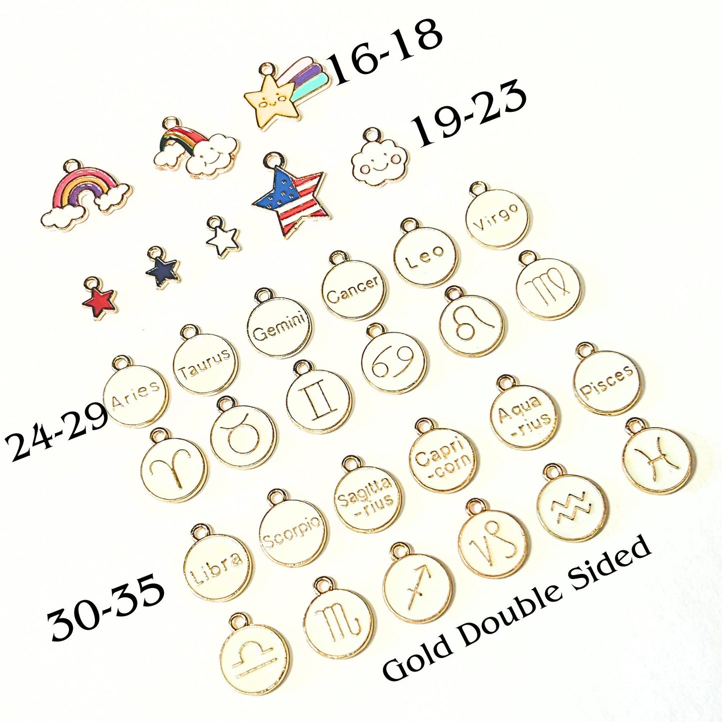 Add Ons - Celestial Charms, Zodiac Charms, Horoscope Charms, Charm Personalization