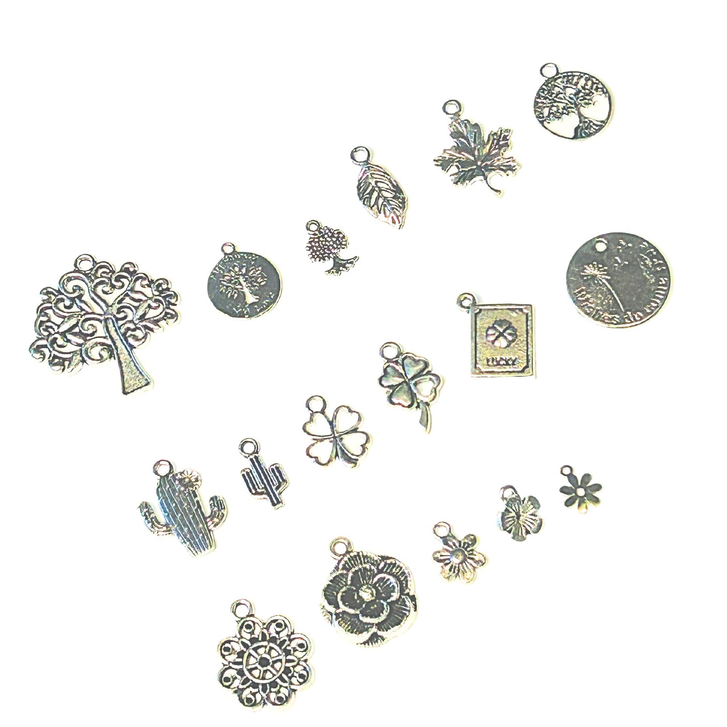 Add Ons - Flower/Trees Charms, Silver Plated Charms, Charm Personalization