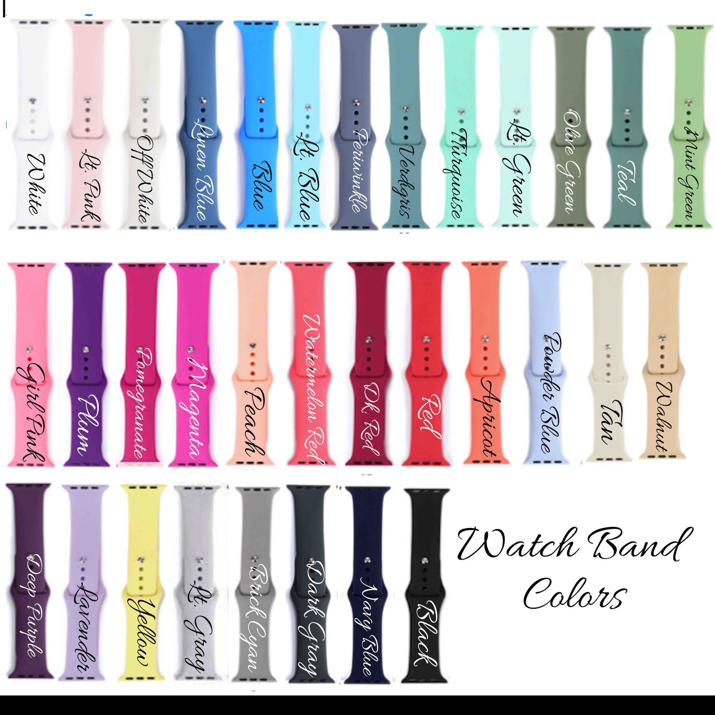 Hand Stamped Custom Apple Watch Band, Watch Charms, Compatible with all Apple Models