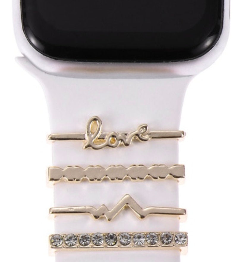 Love Stackable Watchband Charms, Watch Bars, Apple Watch Band Accessories, Gift for Mom, Apple Watch Jewelry, Watch Jewelry, Valentines