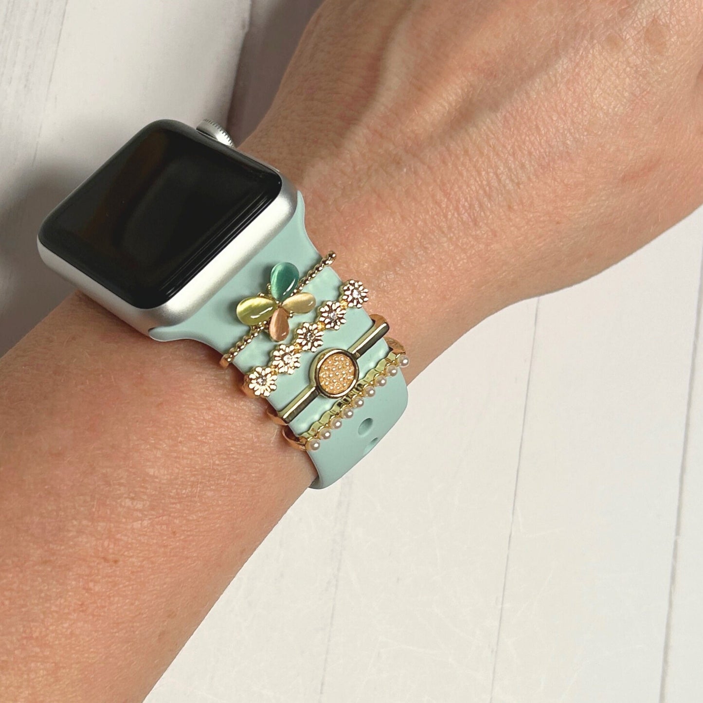 Stackable Watchband Charms, Butterfly Watch Bars, Apple Watch Band Accessories, Gift, Watch Jewelry