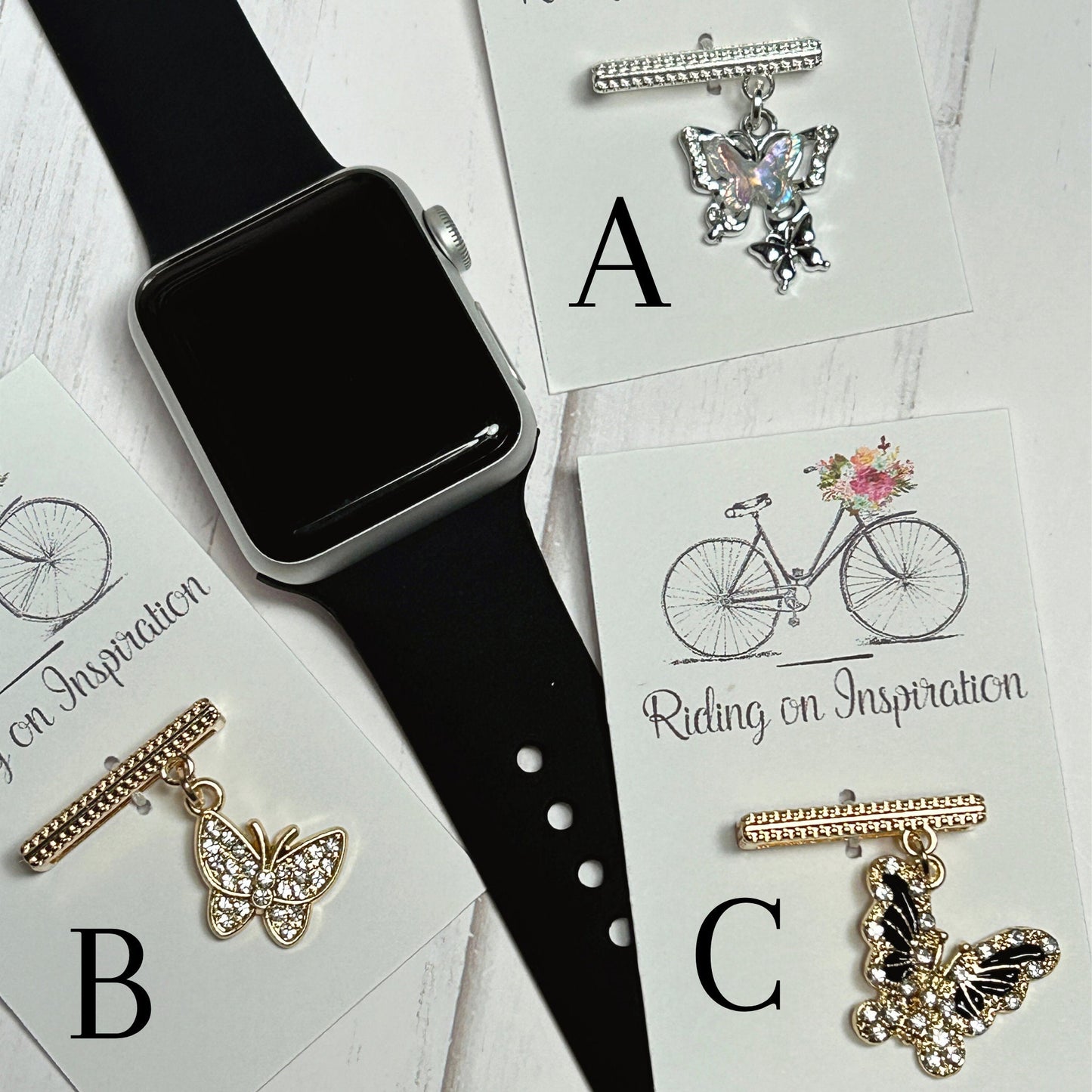 Spring Butterfly Watchband Charms, Watchband Jewelry, Spring Watchbands