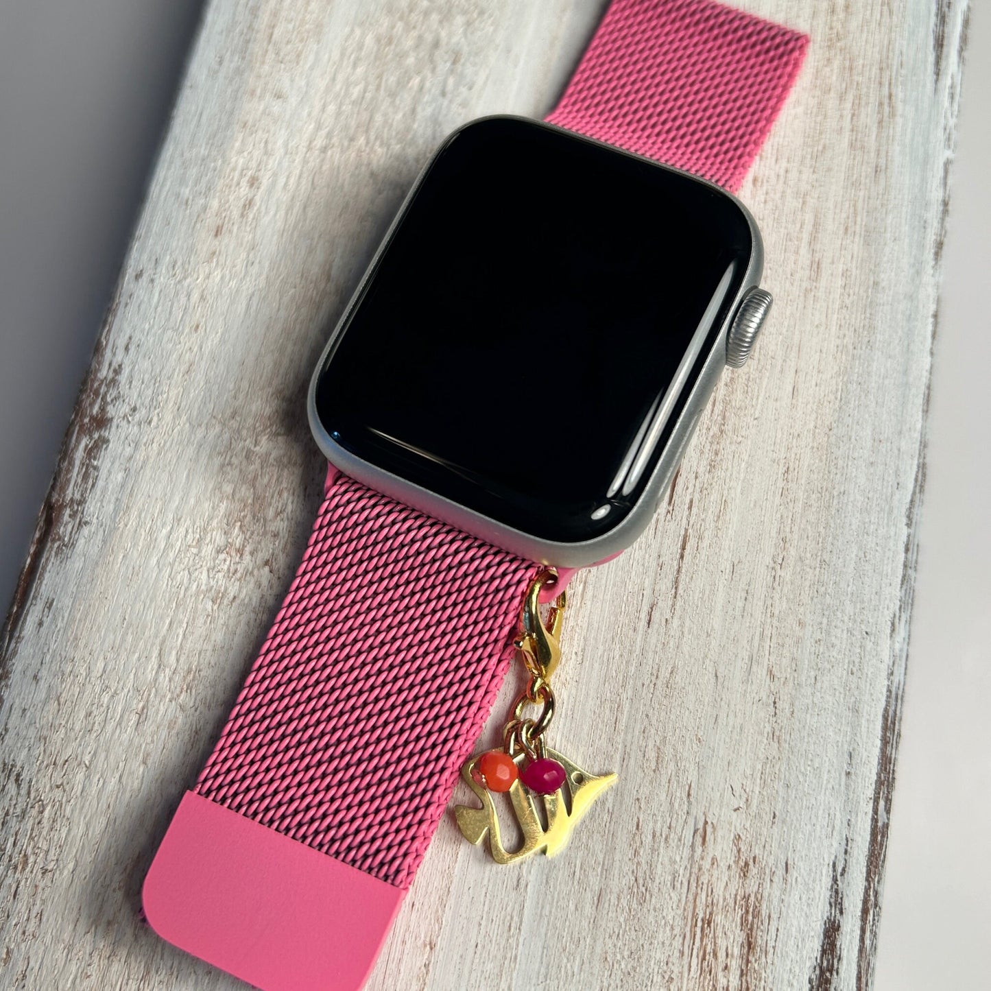 Pink Tropical Watchband and Charm Set for Apple Watchbands