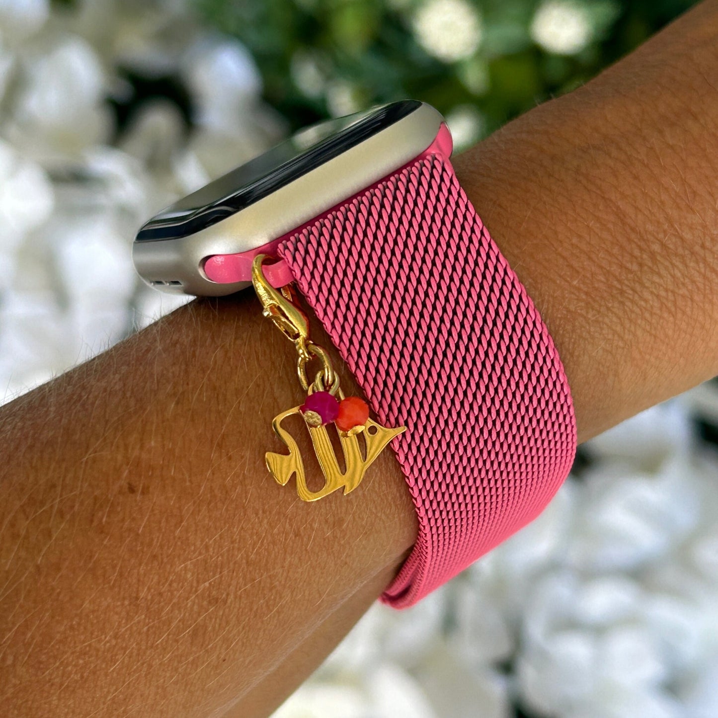 Pink Tropical Watchband and Charm Set for Apple Watchbands