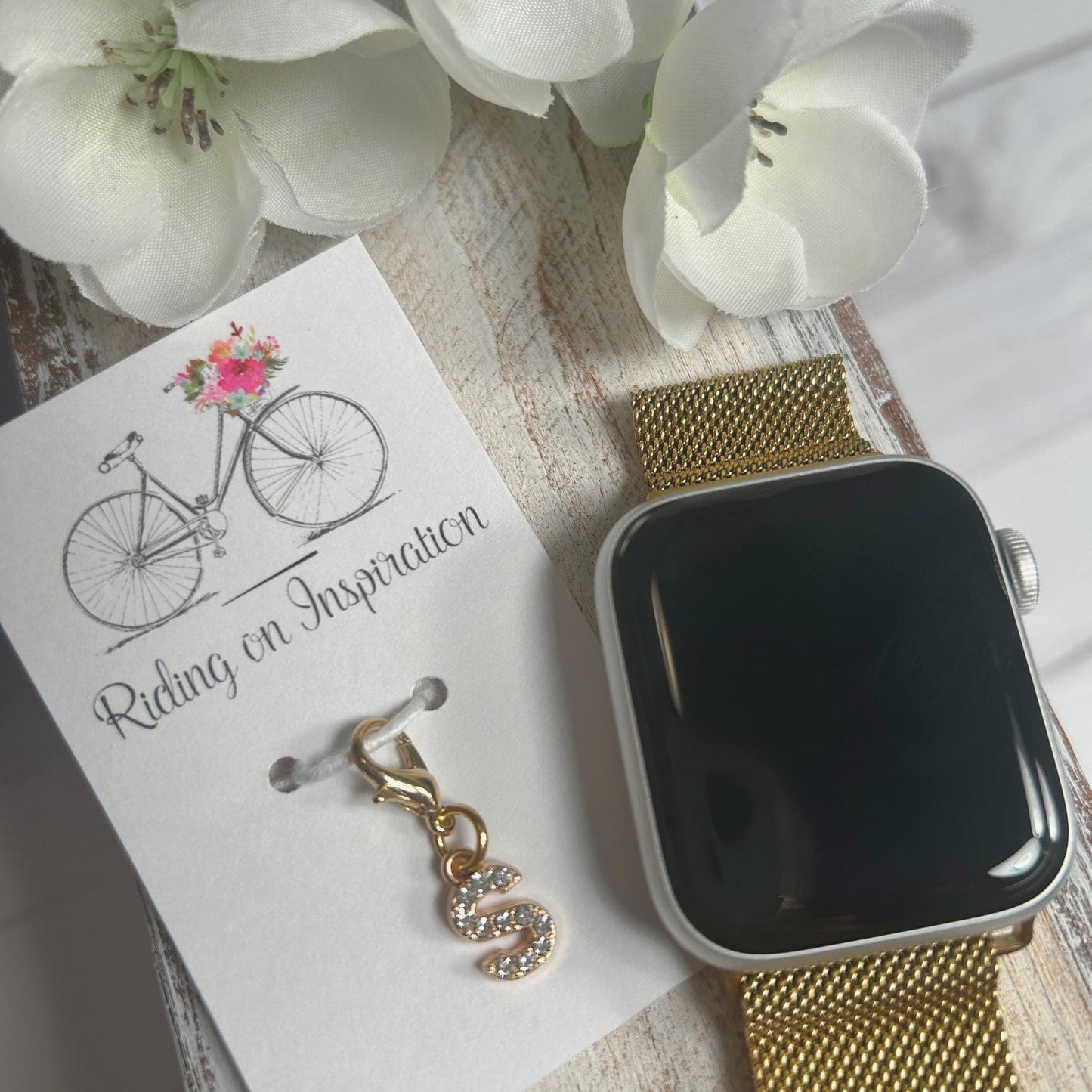 Choose your Charm Set, Initial Watchband Charms for Milanese Loop Style Watchbands, Personalized Jewelry, Custom Watchband