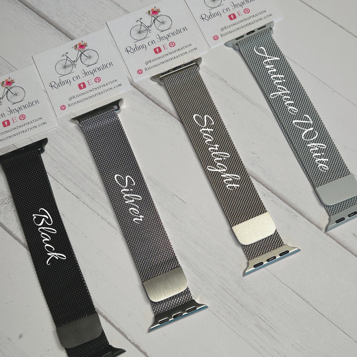 Choose your Charm Set, Initial Watchband Charms for Milanese Loop Style Watchbands, Personalized Jewelry, Custom Watchband