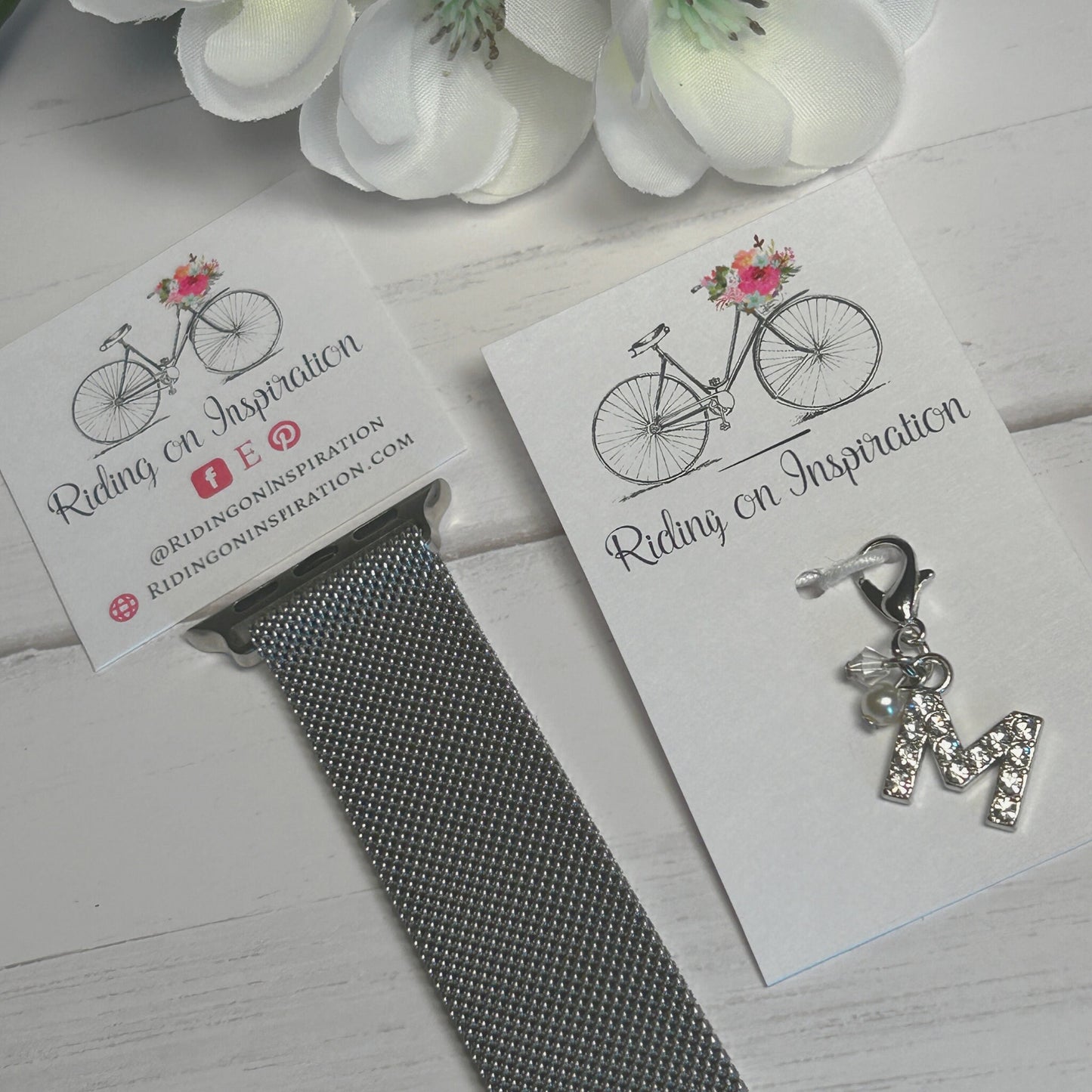 Choose your Charm Set, Initial Watchband Charms for Milanese Loop Style Watchbands, Personalized Jewelry, Custom Watchband