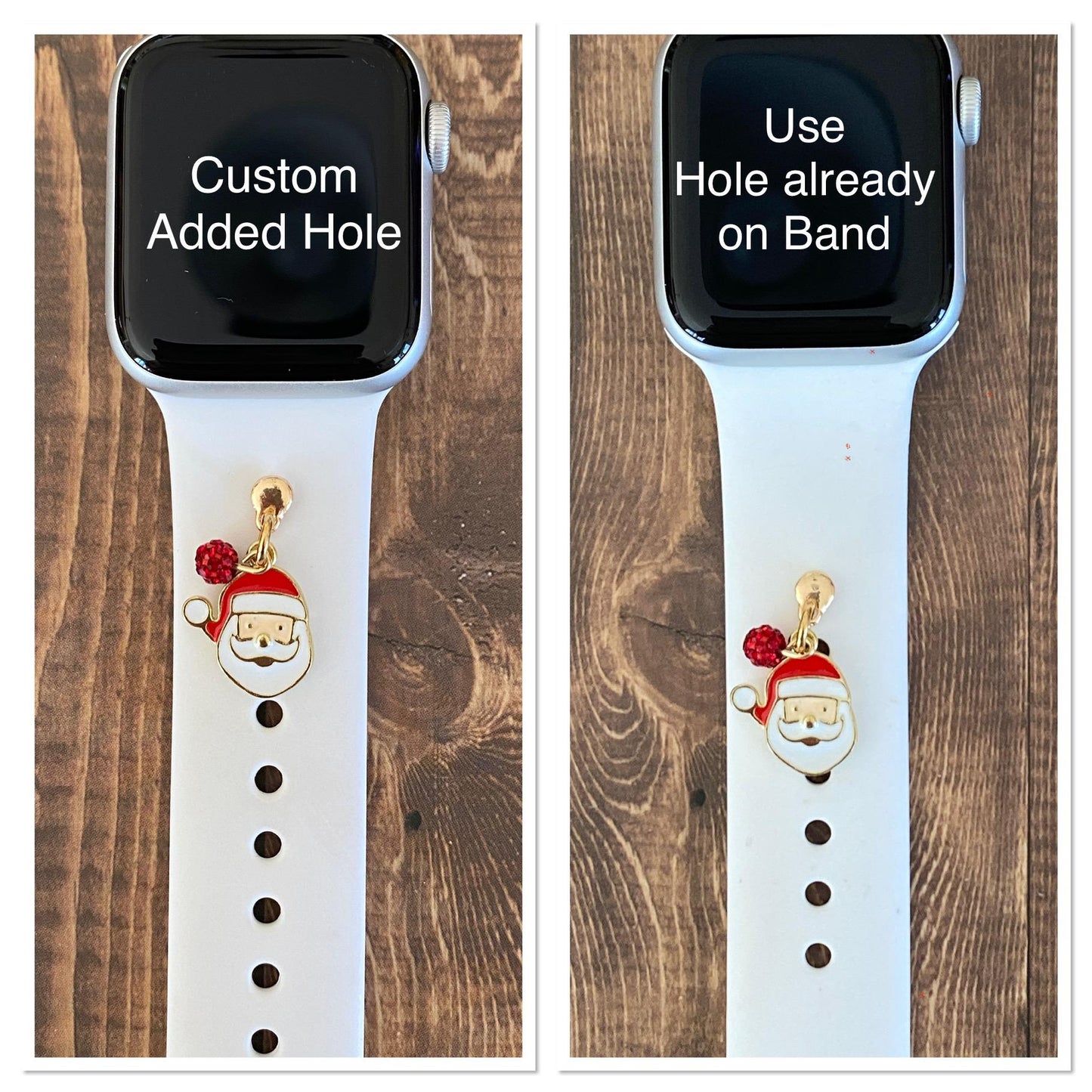 Solid Color Apple Watchbands With or Without an Added Custom Hole for Charms