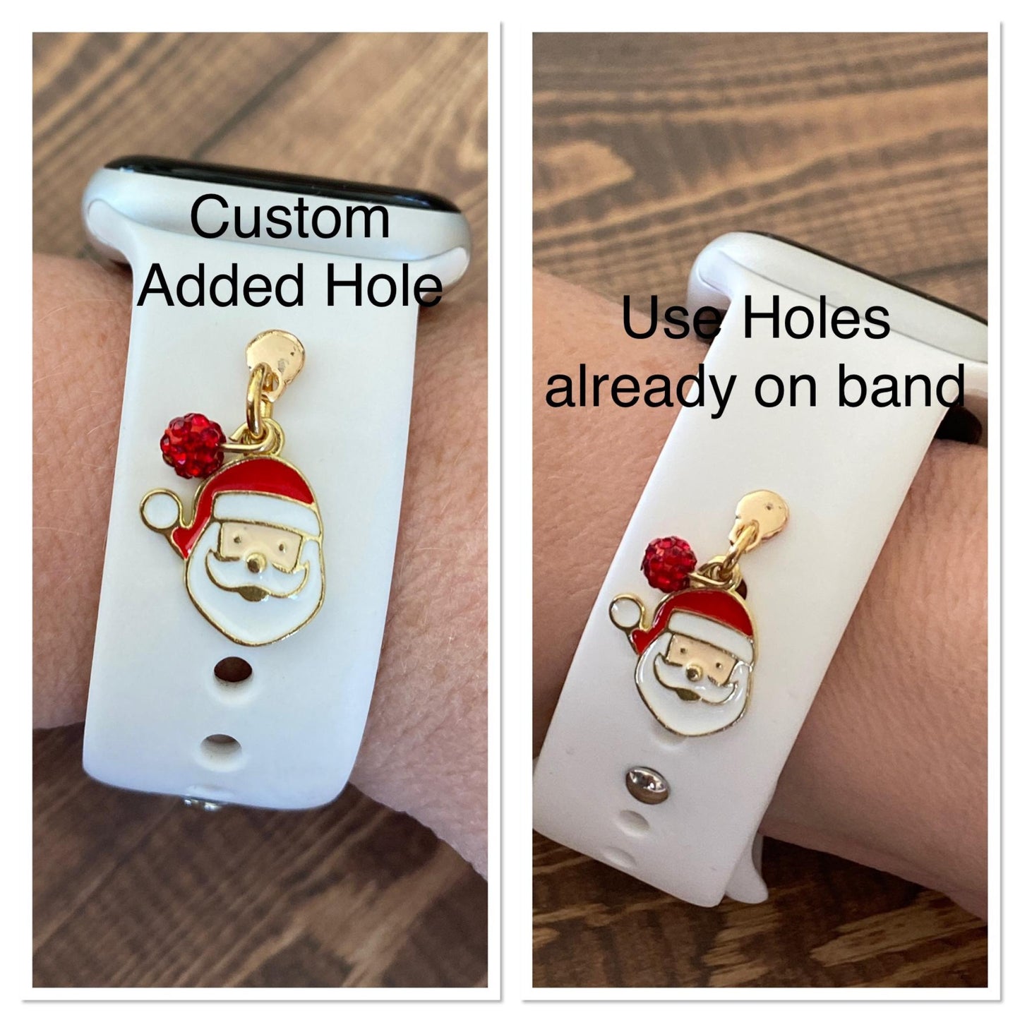 Solid Color Apple Watchbands With or Without an Added Custom Hole for Charms