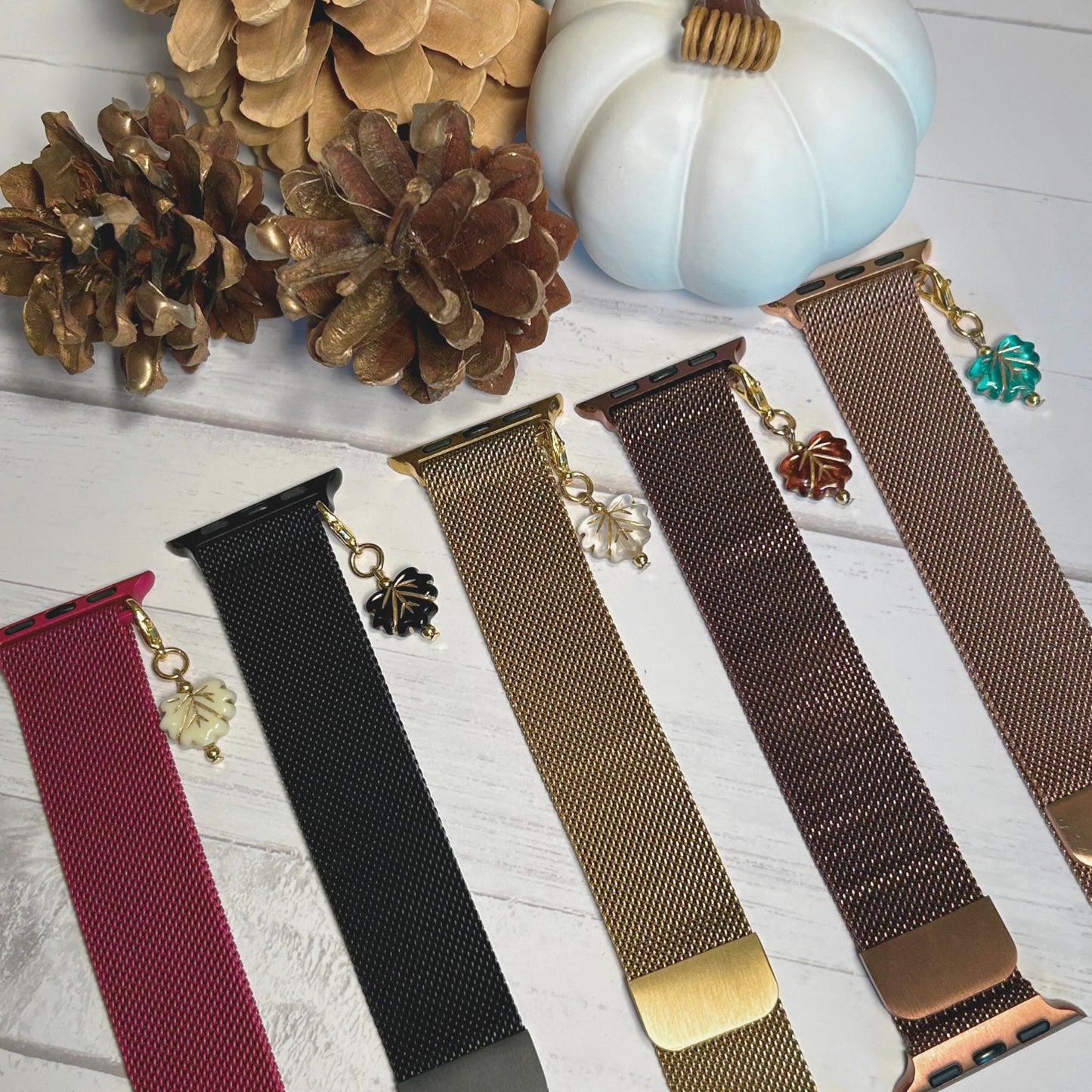 Fall Apple Watchband or Charm Set for Apple Watches, Fall Jewelry, Fall Watchbands, Autumn Watchbands, Size 38/40/41