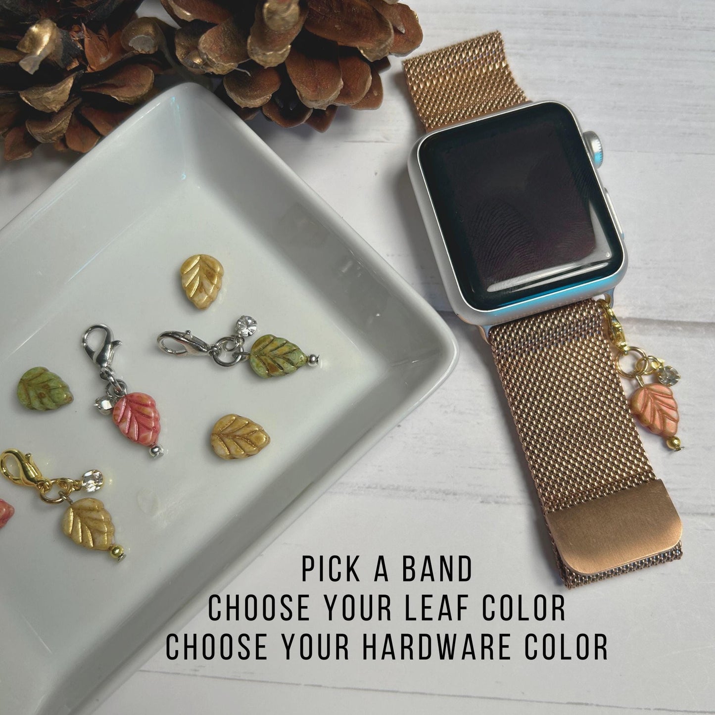 Fall Apple Watchband and Charm Set for Apple Watches, Halloween Watchbands, Fall Watchbands, Autumn Watchbands, Size 38/40/41