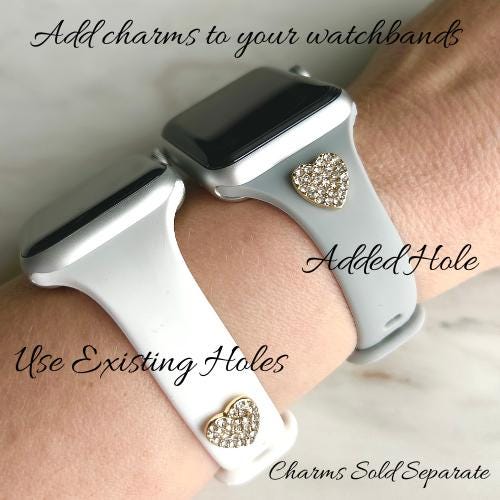 Neon Watchband Compatible with Apple Watch, Add Optional Hole for Charms, Narrow Smartwatch Band, 38mm, 40mm, 41mm, Series 1-7
