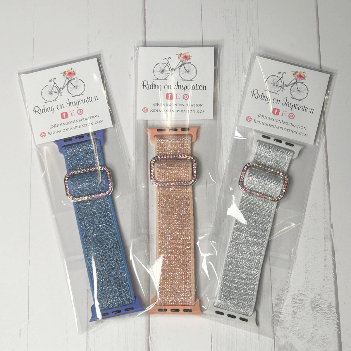 Stretch Rhinestone/Elastic Apple Watchbands - 38/40/41mm - Boho Chic Style
