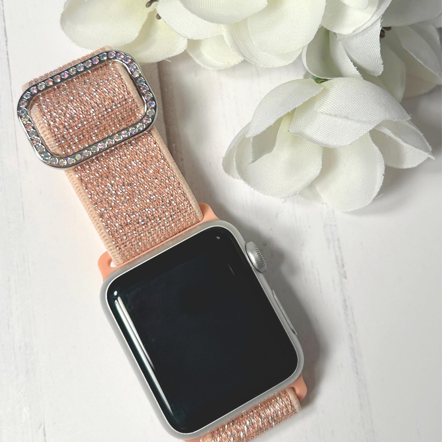 Stretch Rhinestone/Elastic Apple Watchbands - 38/40/41mm - Boho Chic Style
