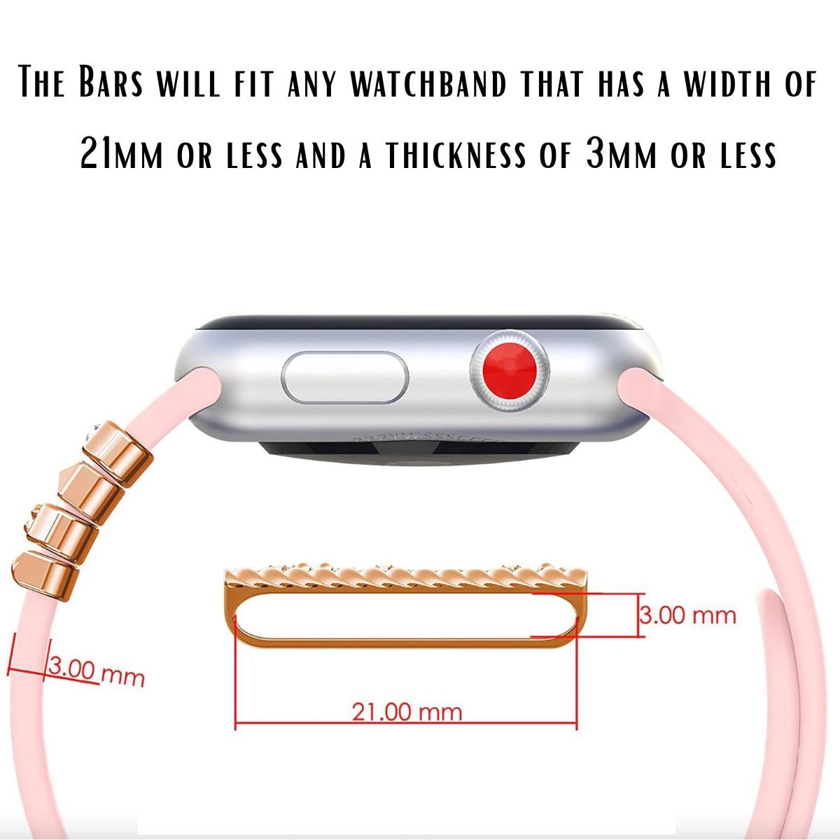 Bow Watchband Charms, Chic Watchband, Universal Charms, Apple Watch, Samsung Galaxy, FitBit