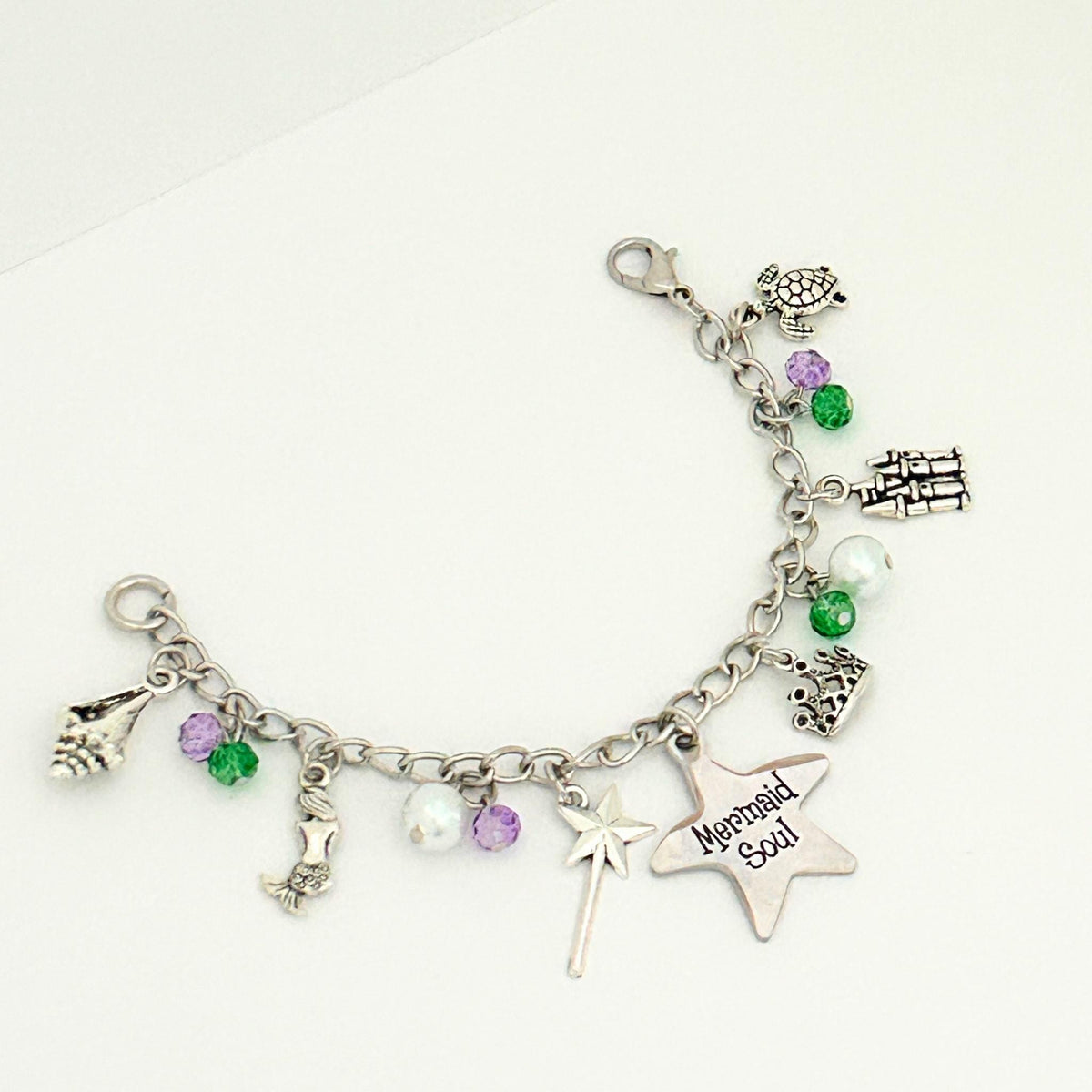 Mermaid Fairytale Charm Bracelet, A Little Mermaid Bracelet, Mermaid Soul, Mermaid Jewelry, Animated Film Jewelry, Princess Jewelry