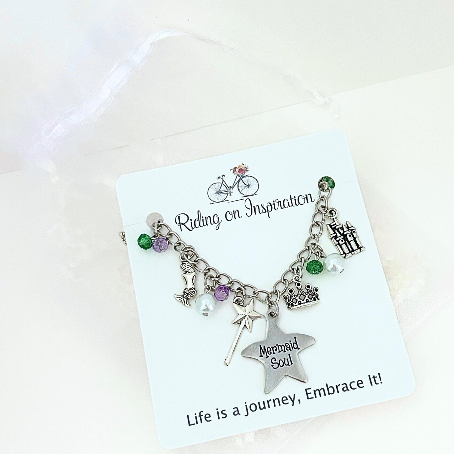Mermaid Fairytale Charm Bracelet, A Little Mermaid Bracelet, Mermaid Soul, Mermaid Jewelry, Animated Film Jewelry, Princess Jewelry