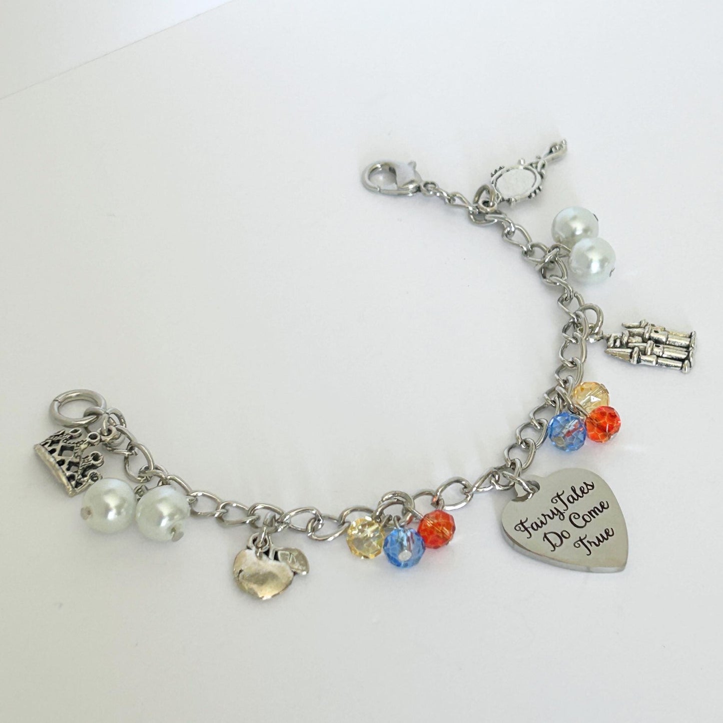 Kind Hearted Princess with Evil Stepmother Fairytale Charm Bracelet, Princess Charm Bracelet, Animated Film Jewelry, Princess Jewelry