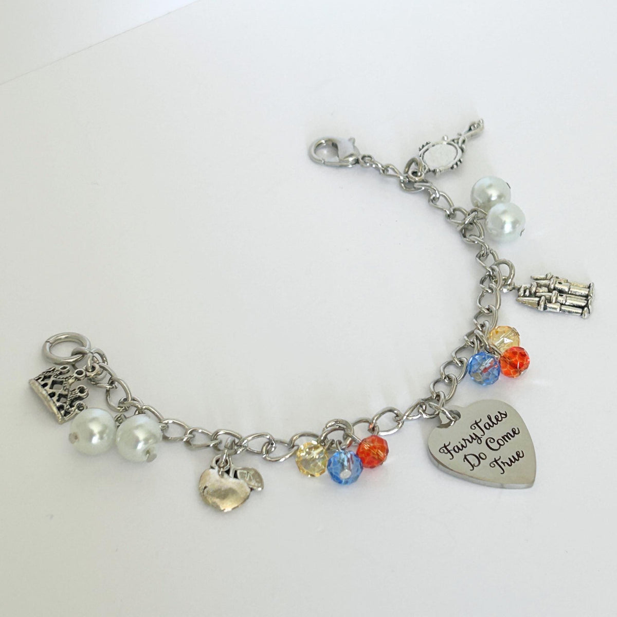 Kind Hearted Princess with Evil Stepmother Fairytale Charm Bracelet, Princess Charm Bracelet, Animated Film Jewelry, Princess Jewelry