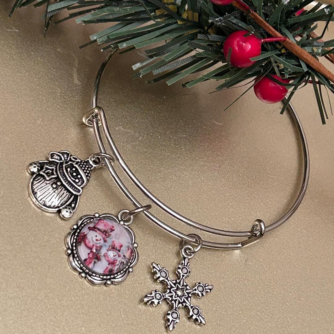 Snowman Charm Bracelet Christmas Gift