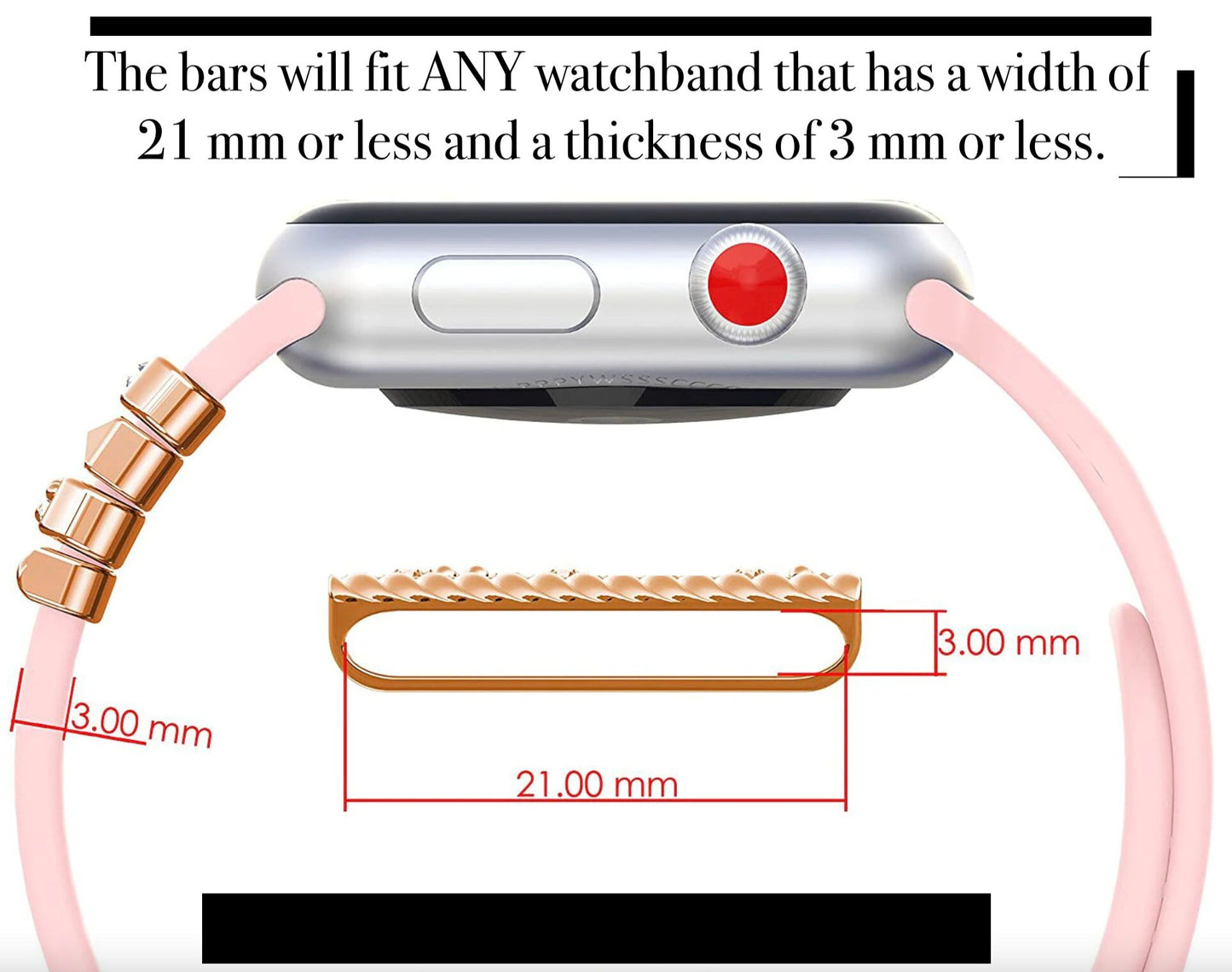 Stackable Watch Band Charms for your Apple Watch, FitBit, Samsung Galaxy, Watch Band Jewelry, Apple Watch Charms, Watch Accessories