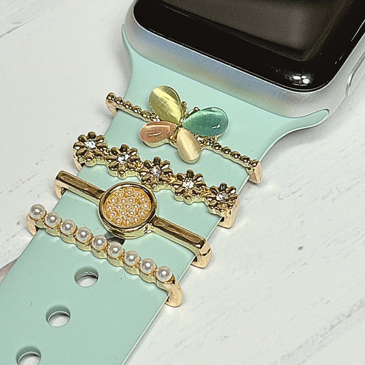 Stackable Watchband Charms, Butterfly Watch Bars, Apple Watch Band Accessories, Gift, Watch Jewelry