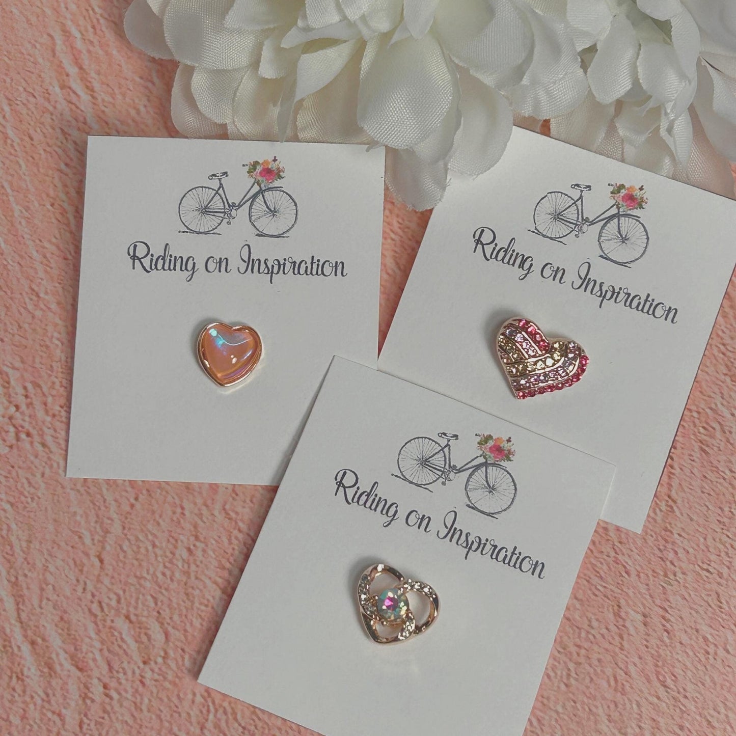 Universal Heart Stud Watchband Charms