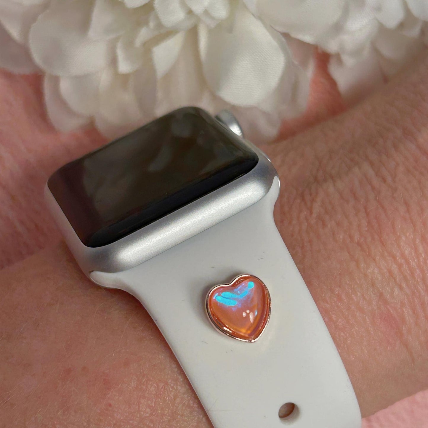 Universal Heart Stud Watchband Charms