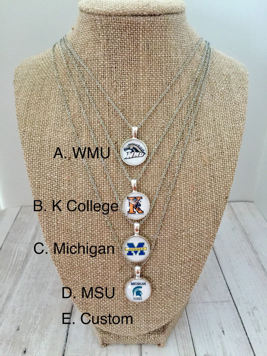 CUSTOM College Necklaces - Northwood University and Saginaw Valley State