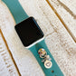 Hand Stamped Custom Apple Watch Band, Watch Charms, Compatible with all Apple Models