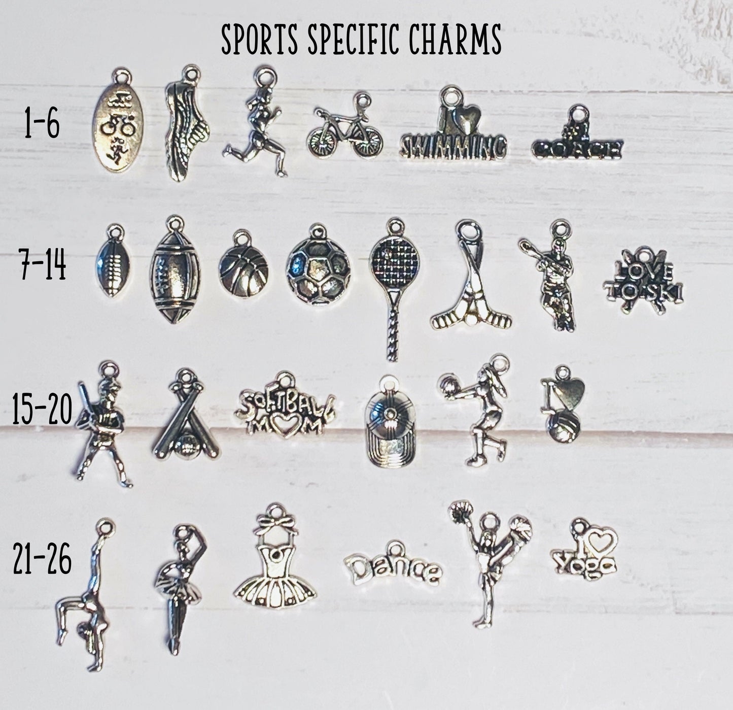 Sports Watchband Charms, Apple Watch Charm, Personalized Jewelry, Sports Jewelry, Team Sports Jewelry