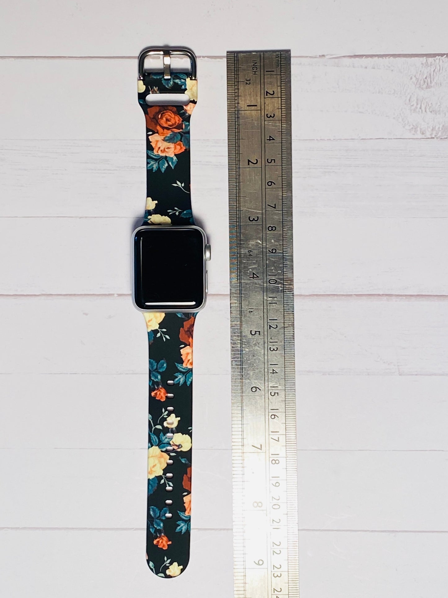 38/40/41mm Floral Watch Band, Compatible with Apple Watches, Apple Watch Series 1-7 Bands, Iwatch