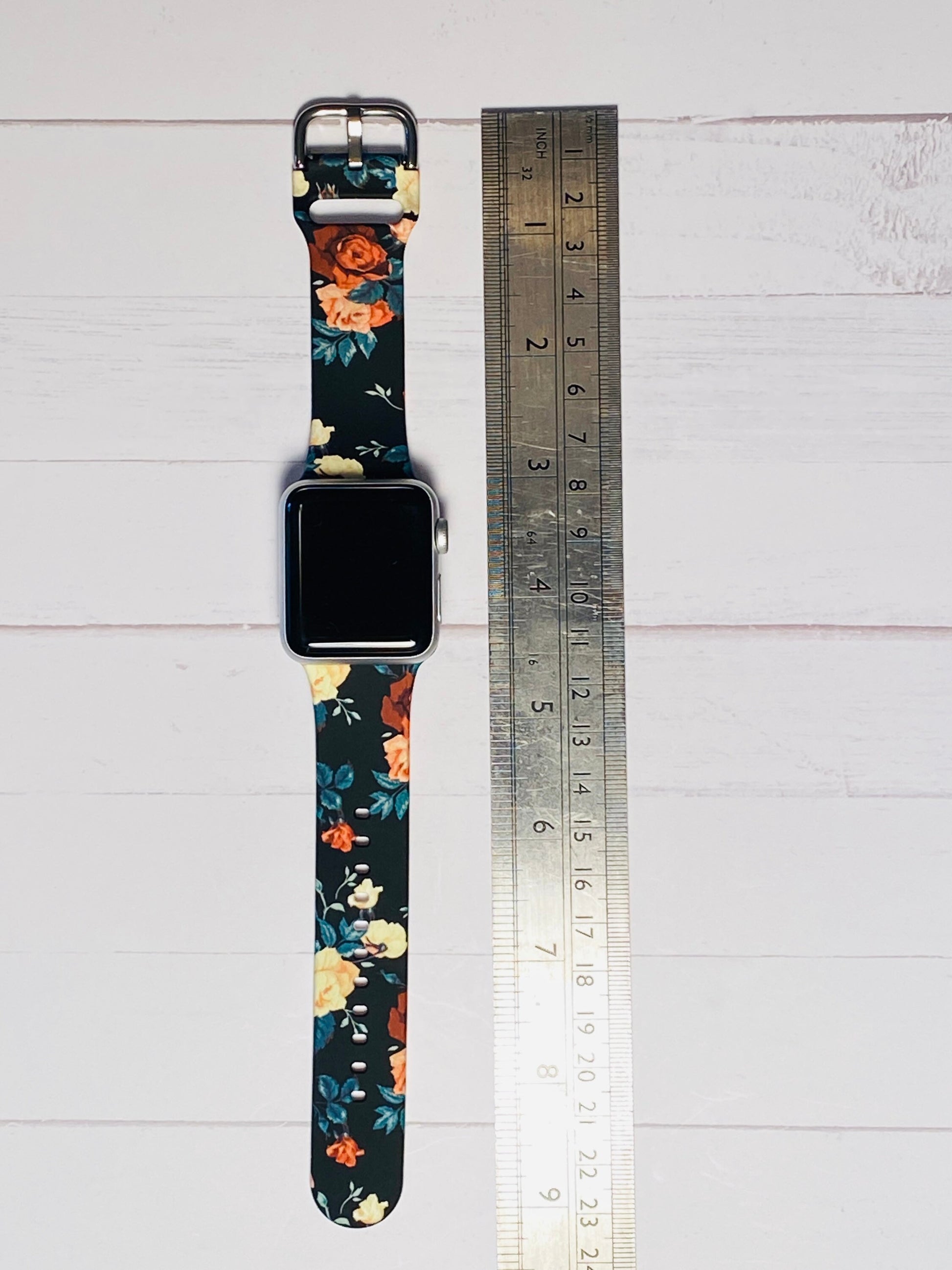 38/40/41mm Floral Watch Band, Compatible with Apple Watches, Apple Watch Series 1-7 Bands, Iwatch