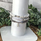 Gray and White Stack Bracelets/Stretch Bracelets/Layering Bracelets/Boho Jewelry/Handmade Gemstone Bracelets/Matching Set