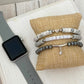 Gray and White Stack Bracelets/Stretch Bracelets/Layering Bracelets/Boho Jewelry/Handmade Gemstone Bracelets/Matching Set