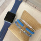 Blue and White Stack Bracelets/Stretch Bracelets/Layering Bracelets/Boho Jewelry/Handmade Bracelets/Apple Watch Accessory