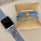 Blue and White Stack Bracelets/Stretch Bracelets/Layering Bracelets/Boho Jewelry/Handmade Bracelets/Apple Watch Accessory